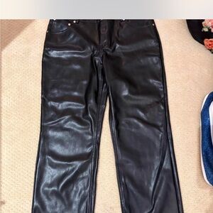 Urban Outfitters Black Leather Women Jeans